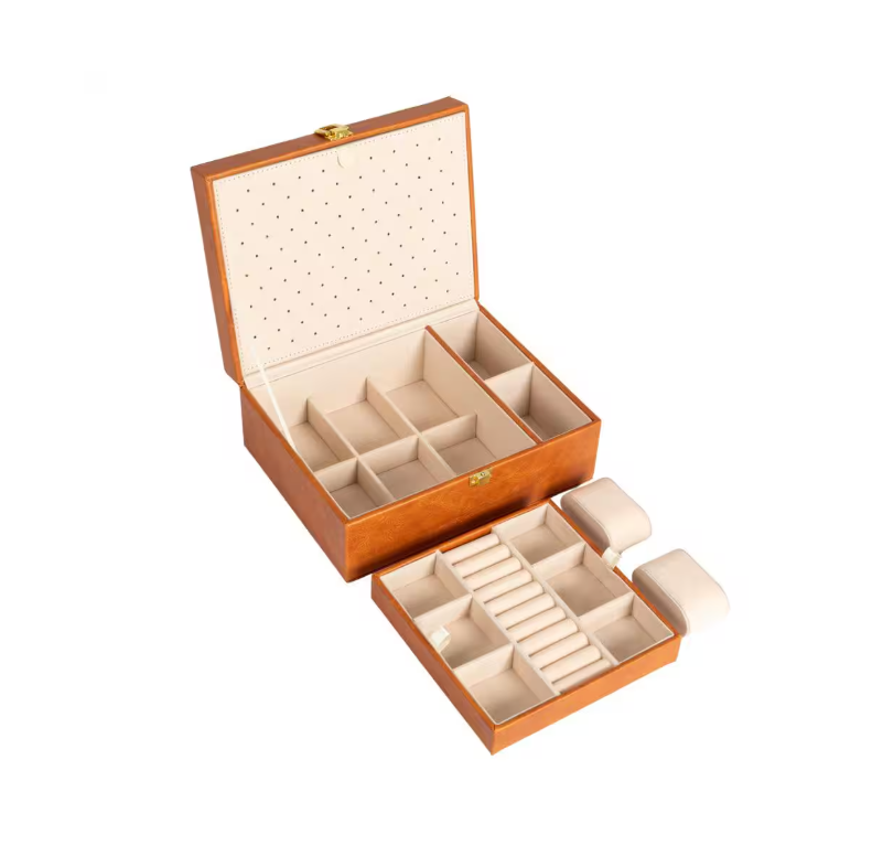Faux Leather Jewelry Watch Box